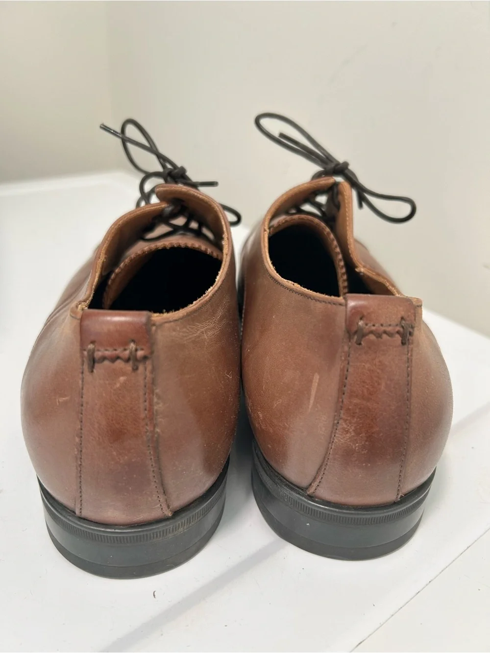 Aquatalia Men’s Leather Oxford Shoes Brown Size 12